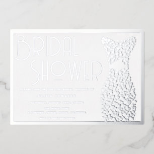 Silver Wedding Gown Elegant Bridal Shower