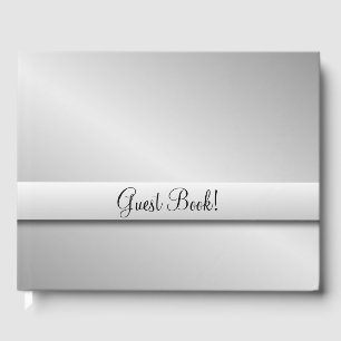 Silver Wedding Guest Book