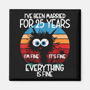 Silver wedding i've been married for 25 years magnet