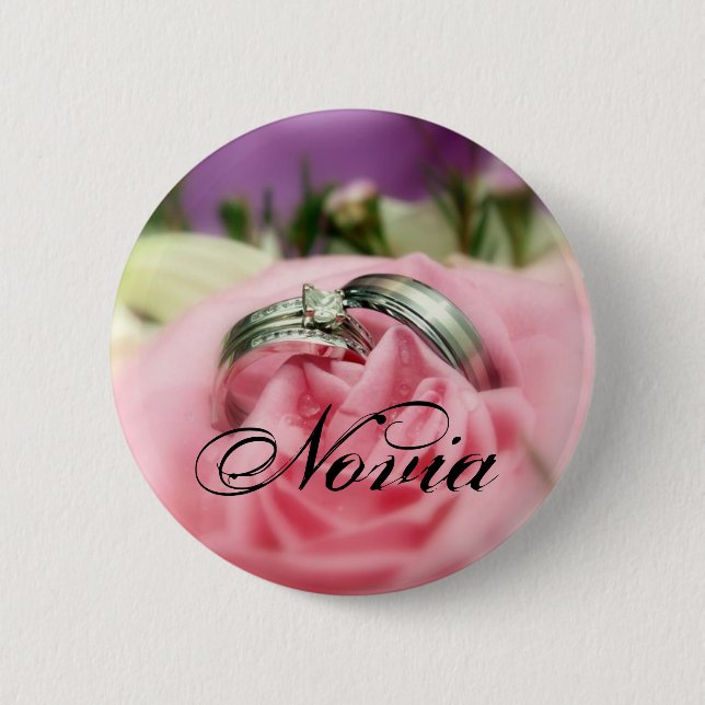 silver wedding rings button (Front)