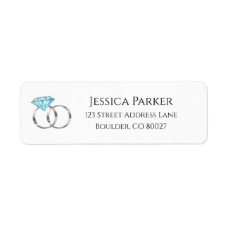 Silver Wedding Rings Engagement Return Address