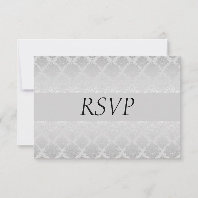 Silver Wedding RSVP Card (Front)