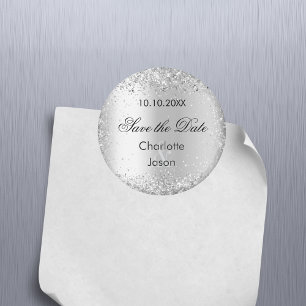 Silver wedding Save the Date Magnet