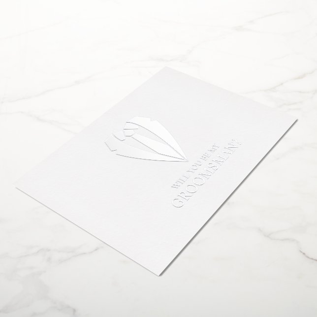 Silver Wedding Suit and Tie Groomsman Proposal (Rotated)