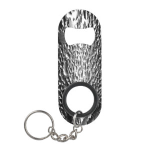 Silver Wet Metal Artistic Unique Keychain Bottle Opener