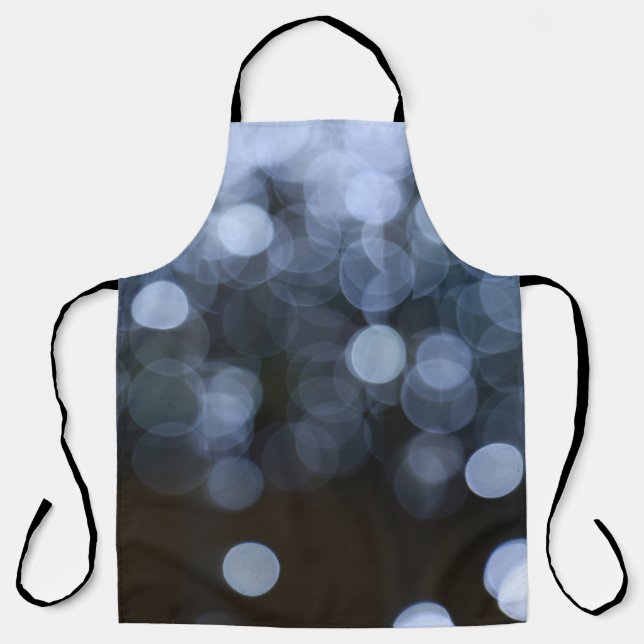 Silver, white bokeh night background. apron (Front)