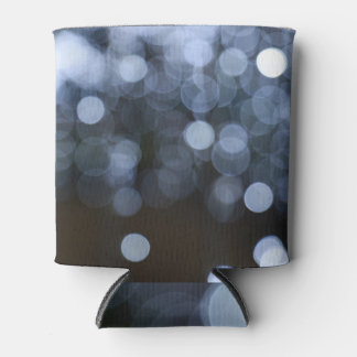 Silver, white bokeh night background. can cooler