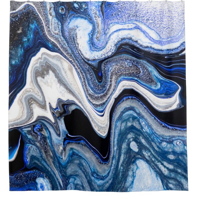 Silver white, deep sea marble texture. (Front)