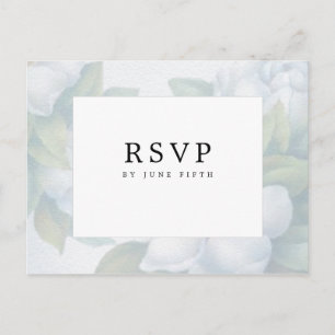Silver White Dogwood Blossoms RSVP Postcard