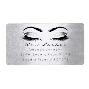 Silver White Grey  Glitter Makeup Lashes Extension