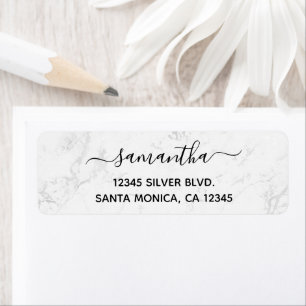 Silver White Marble