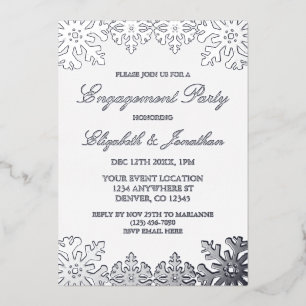 Silver Winter Snowflake Engagement Party