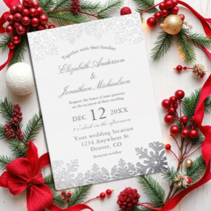 Silver Winter Snowflake Wedding