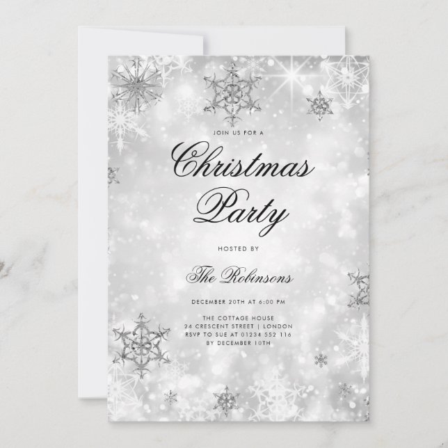 Silver Winter Wonder Programme et menu des Invitat (Devant)