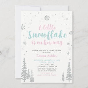 Silver Winter Wonderland, Baby Shower / Sprinkle Invitation