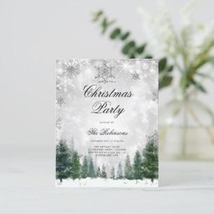 Silver Winter Wonderland Invite Program Menu 