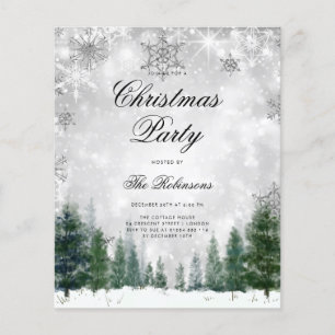 Silver Winter Wonderland Invite Program Menu