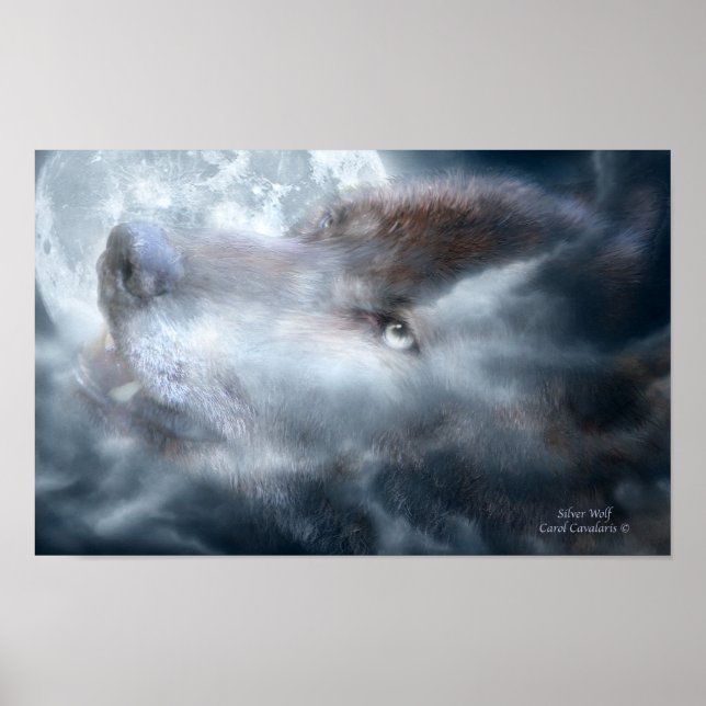 Silver Wolf Art Poster (Front)