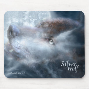 Silver Wolf Mousepad