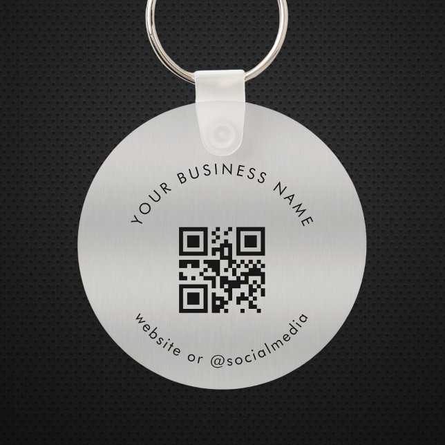 Silver | Your Custom Business Qr Code Scan Keychain (Creator Uploaded)
