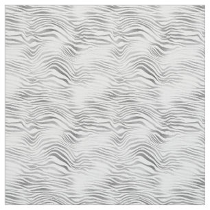 Silver Zebra Print Fabric