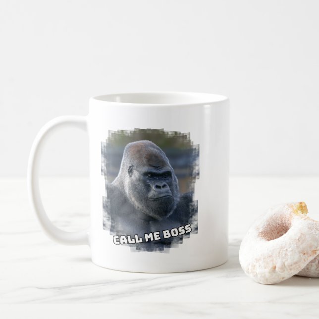Silverback "Call Me Boss" Coffee Mug (With Donut)