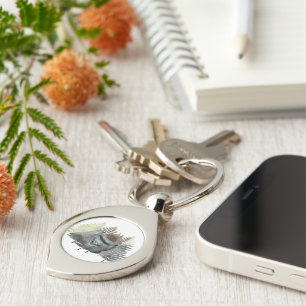 Silverback Emerging from the Trees Keychain