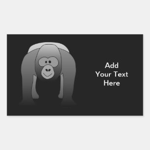 Silverback Gorilla Cartoon Sticker