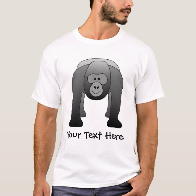 Silverback Gorilla Cartoon T-Shirt (Front)