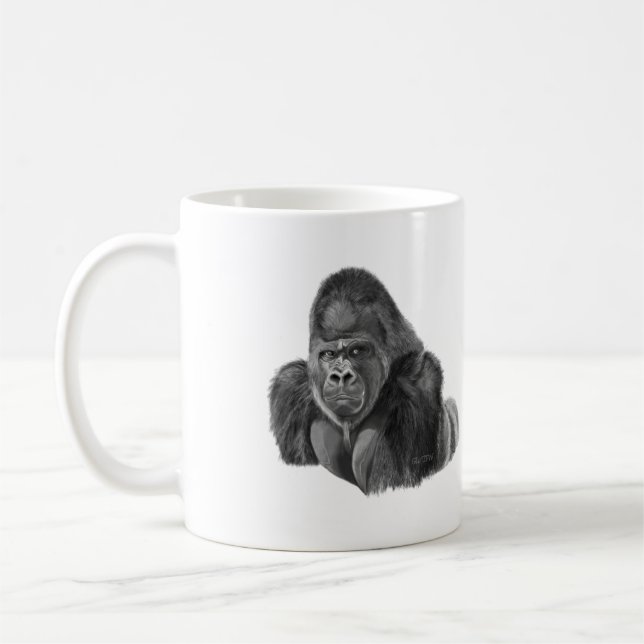 Silverback Gorilla Mug Cup ゴリラのマグカップ (Gauche)
