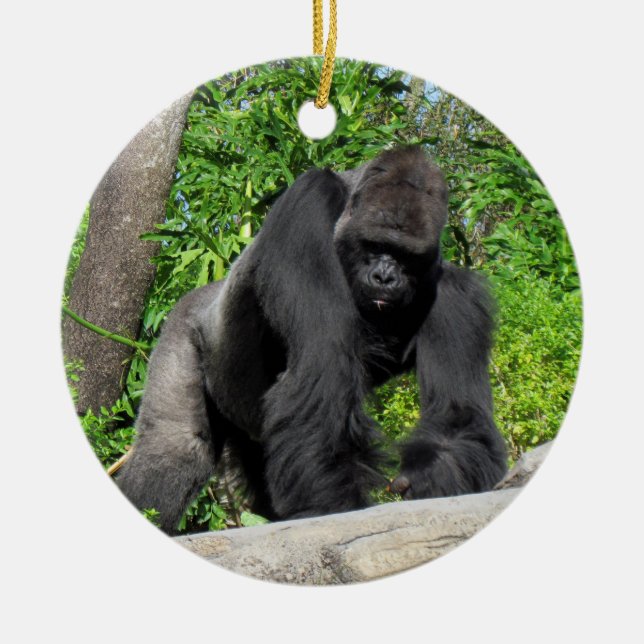 Silverback Gorilla Ornament (Front)