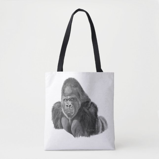 Silverback gorilla tote bag Gorilla Tote Bag (Front)