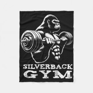 Silverback Gym Gorilla Weightlifting Workout Fitne Fleece Blanket