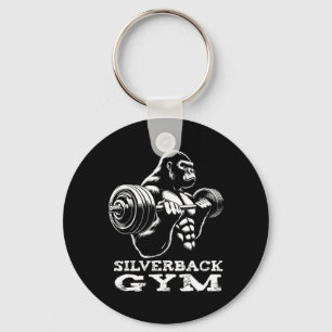 Silverback Gym Gorilla Weightlifting Workout Fitne Keychain