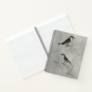 Silvered Aviary A Pair Of Birds Notebook