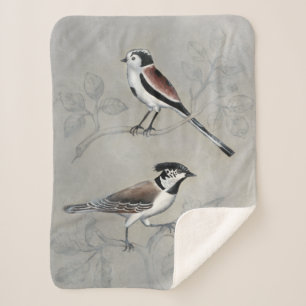 Silvered Aviary A Pair Sherpa Blanket