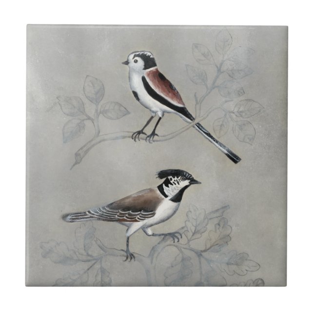Silvered Aviary | A Pair Tile (Front)