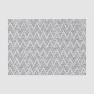 SilverFaux Glitter Zigzag Chevron Pattern Tissue Paper