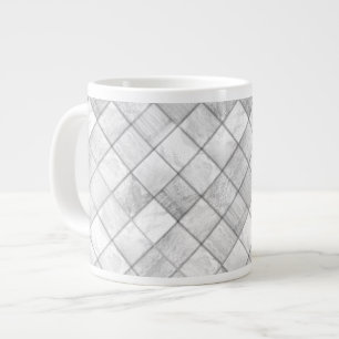 SilverFaux Patchwork Quilting Pattern Large Coffee Mug