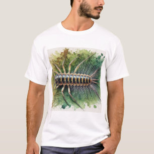 Silverfish dorsal view in watercolor and ink 20082 T-Shirt