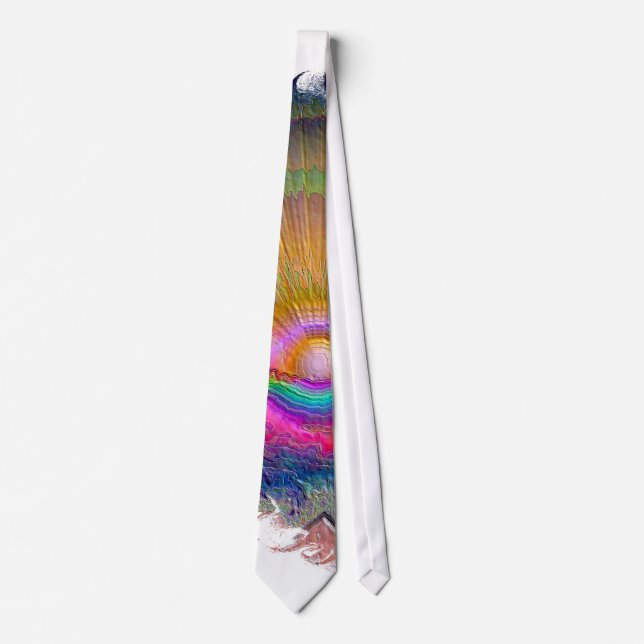 Silverlake Sunset 1 oval Tie (Front)