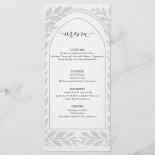 Silverleaf Elven Wedding – Leaf Border Wedding Menu