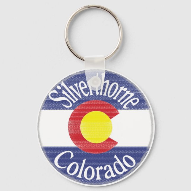 Silverthorne Colorado circle flag Keychain (Front)