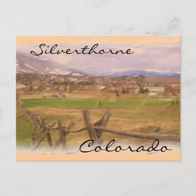 Silverthorne Colorado scenery postcard (Front)