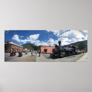Silverton Colorado Narrow Guage Train Poster