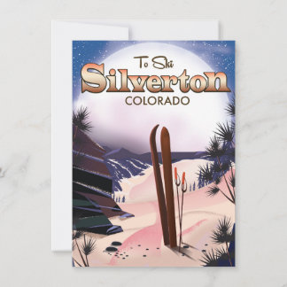 Silverton Colorado ski poster Invitation