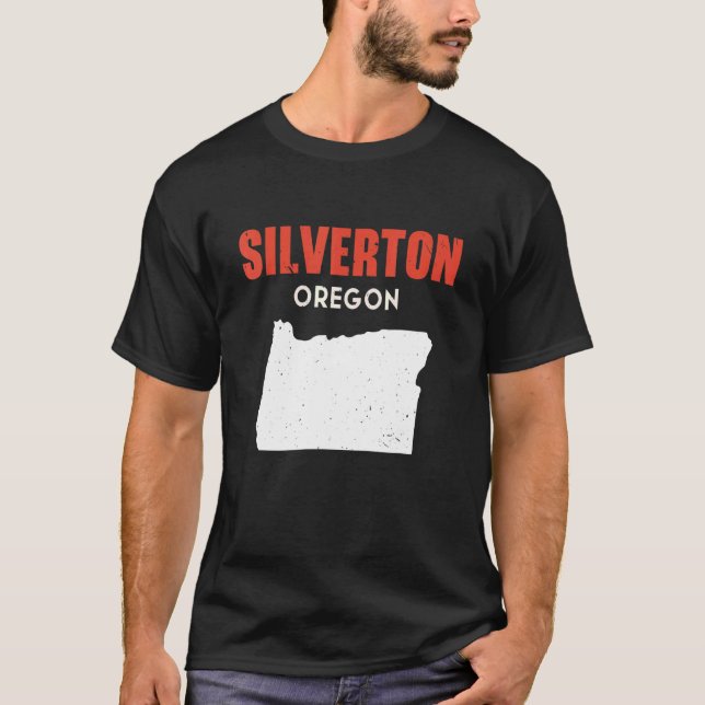 Silverton Oregon USA State America Travel Oregonia T-Shirt (Front)