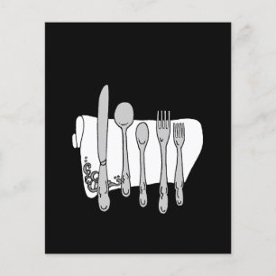 Silverware Custom Invitation Flyer Template
