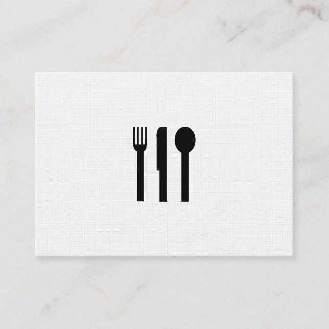 Silverware / Linen Pattern Business Card (Front)
