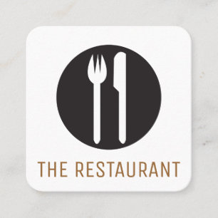 Silverware   Restaurant Owner   Chef Square Business Card